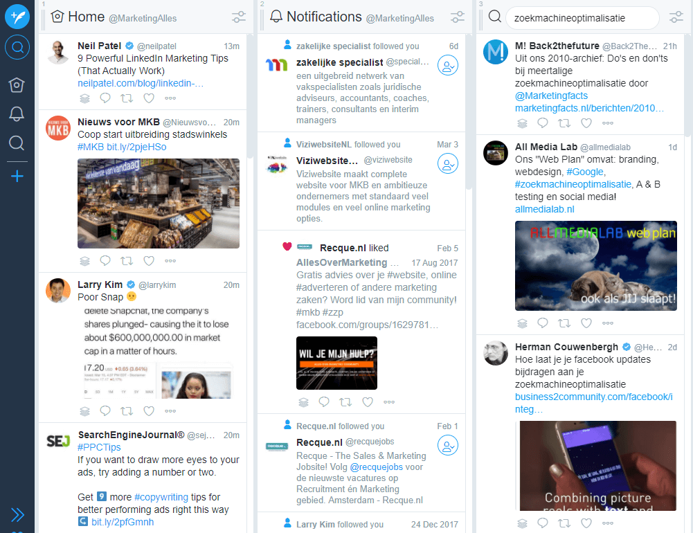social media monitoring tools tweetdeck dashboard